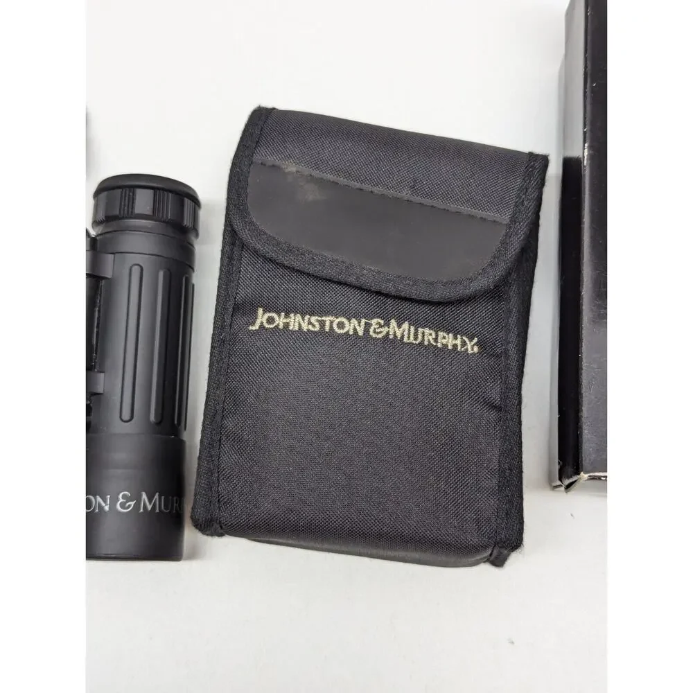 Johnson & Murphy 10 x 25 288ft/ 1000 YDS. Black Compact Folding Binoculars +Case